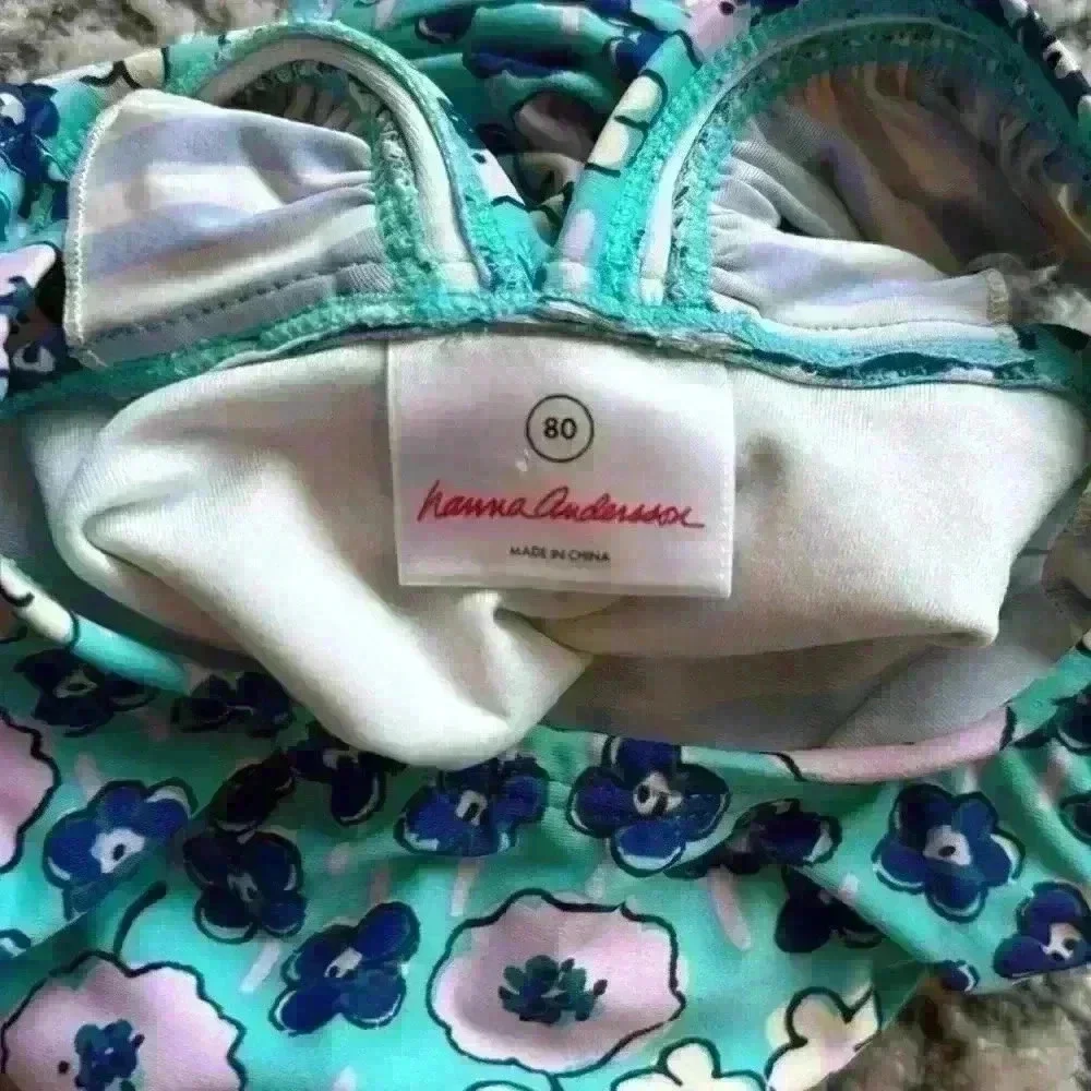 Hanna Andersson swimsuit floral print size 80